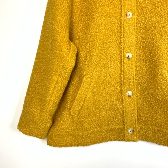 Madewell Bouclé Bomber Jacket - Yellow, Size Large - Picture 5 of 8